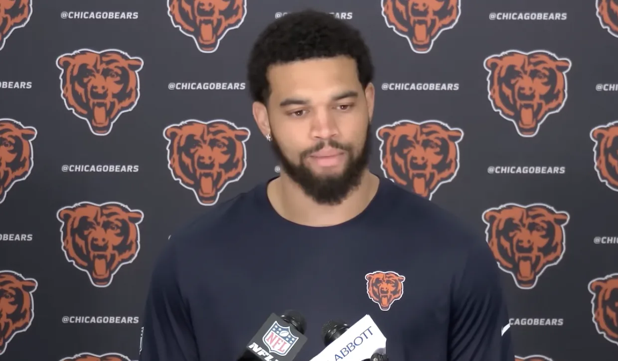 Bears' Caleb Williams Carted Off With A Hamstring Injury In 9-3 Loss